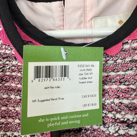 Kate Spade - Girls' Pink Tweed Jacket and Dress Set - Picture 3 of 3